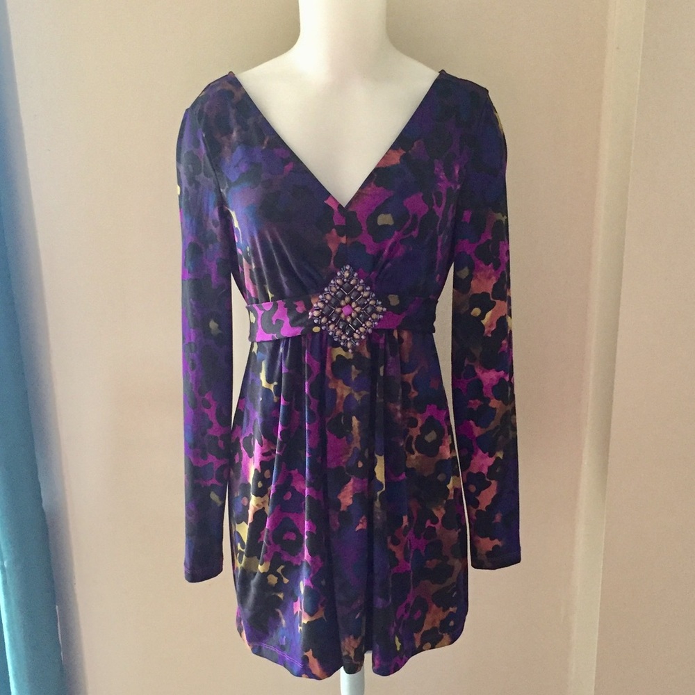 Animal Print Embellished Tunic